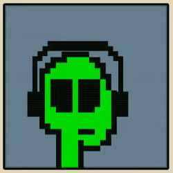 Alien w/ Headphones