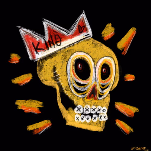 Gangland Skull #327 - "King of Love" - by Eddie Gangland - 1/1