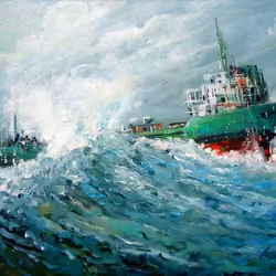 Freighter by Naci Caba