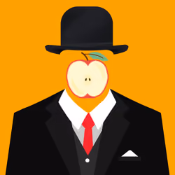 Apple Face on Orange