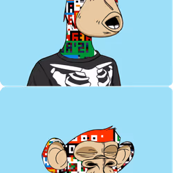 Bored Ape Yacht Club #5372 - Variant With Animated Bathroom Graffiti Fur