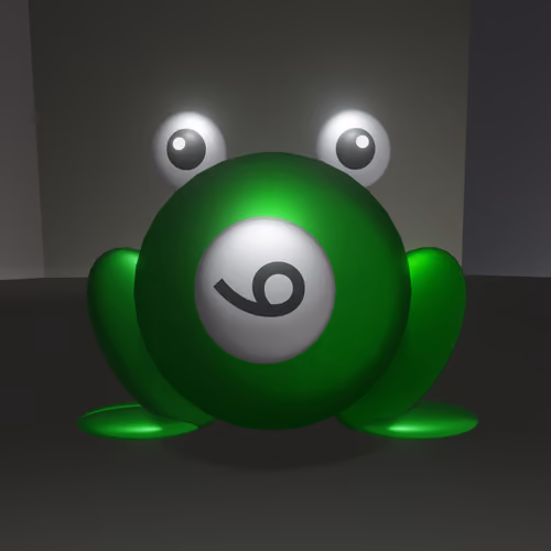 Sticking Tongue Frog Billiard Ball Standard 6