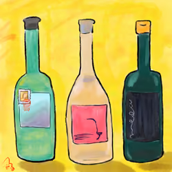 wine bottles