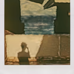 Self-Portrait / Polaroid SX-70 photo manipulation
