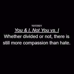 EW You & I, Not You vs. I