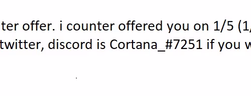 I counter offered you on killatrait gold fur