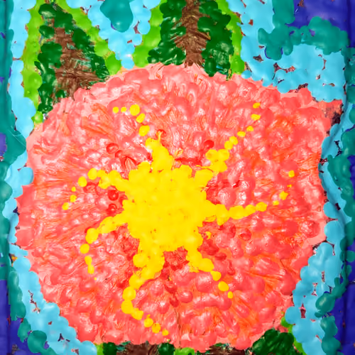 Disc Dot Flower