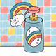 colorful shampoo