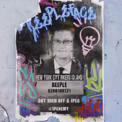 Beeple: Mugshot Line Up By 1PENEMY 1/1 61/250 editions