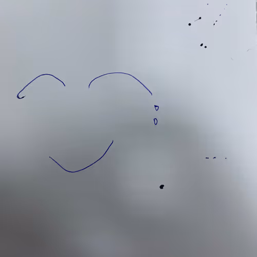 Sad smiling face