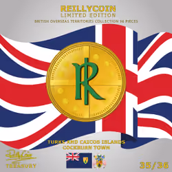 ReillyCoin Limited Edition British Overseas Territories Collection Turks and Caicos Islands No.35 of