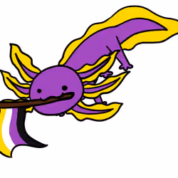 Pride Axolotl #6 - Nonbilotl
