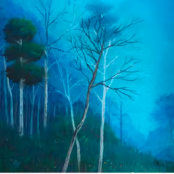 a bluish silence