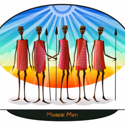 Maasai Masa tribesmen, Kenya