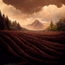 Chocolate nature landscape