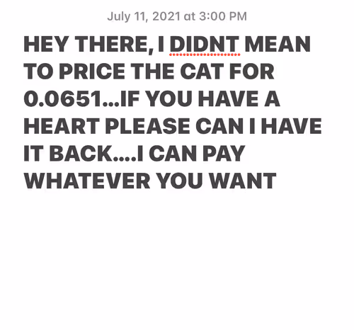 PLEASE GIVE ME MY CAR BACK....MISTAKE