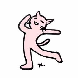 Happy Dancing Cat - Sakura
