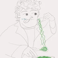 green spaghetti