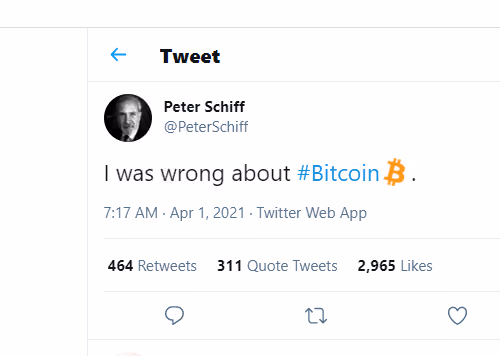 Peter Schiff Wrong About Bitcoin