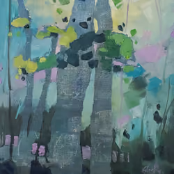 Sheila Romard original oil painting - Abstract Landscape 01