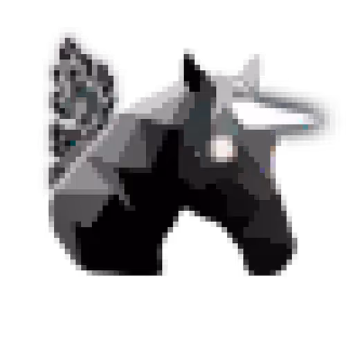 Unicorn - Black Pixel #005