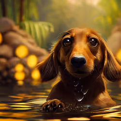 Swim Dog - Dachshund