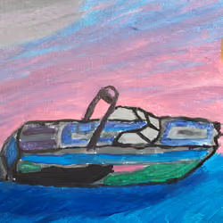Boat at sunset