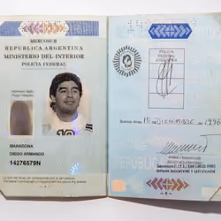Pasaporte Diego Armando Maradona 1996 - 2001, Unica pieza.