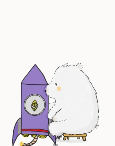 Polar bear #11 crypto rocket go to the moon