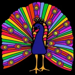 Rainbow Crypto Peacock
