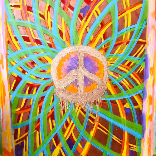 Rainbow Grid - Original Painting - Rainbow Tribe Collection