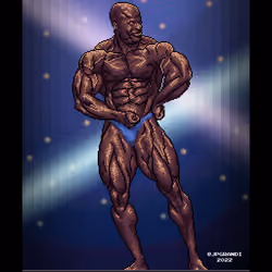 "The Nigerian Lion 2022" - Pixel Art Portrait of Samson Dauda - 1 of 1