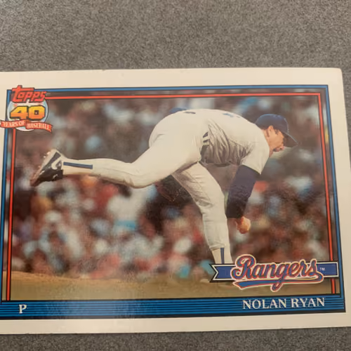 1991 Nolan Ryan Topps 40th Annivesary Trading Card