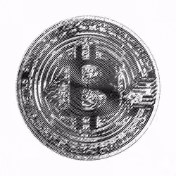 Bitcoin halftone illustration #20