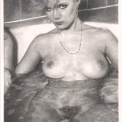 Erotic Female Nude Pencil Drawing 1 by Adeyjay