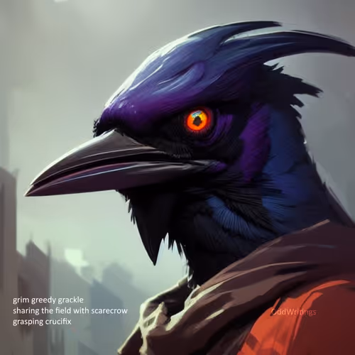 12 Ways Of Looking At A Grackle Haiku