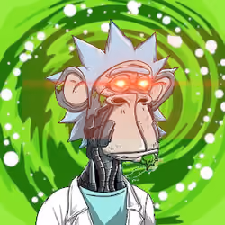 BAYC - Cybored Rick Sanchez Ape laser eyes