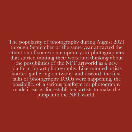 History of the Art Photography NFT #4