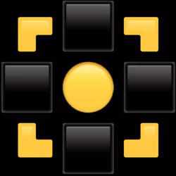 block pattern (black and yellow black and yellow)