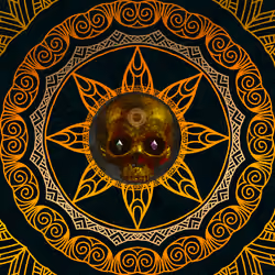 Mandala Skull Art #007