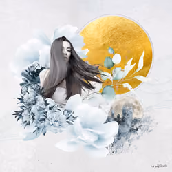 a woman blown by the wind【1/1】