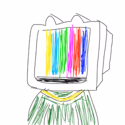 Hand Drawn Cool Cat 5635