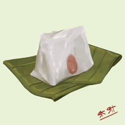 Steamed coconut custard with sweet coconut filling