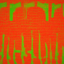 America Caught In The Crossfire (red and green variation)