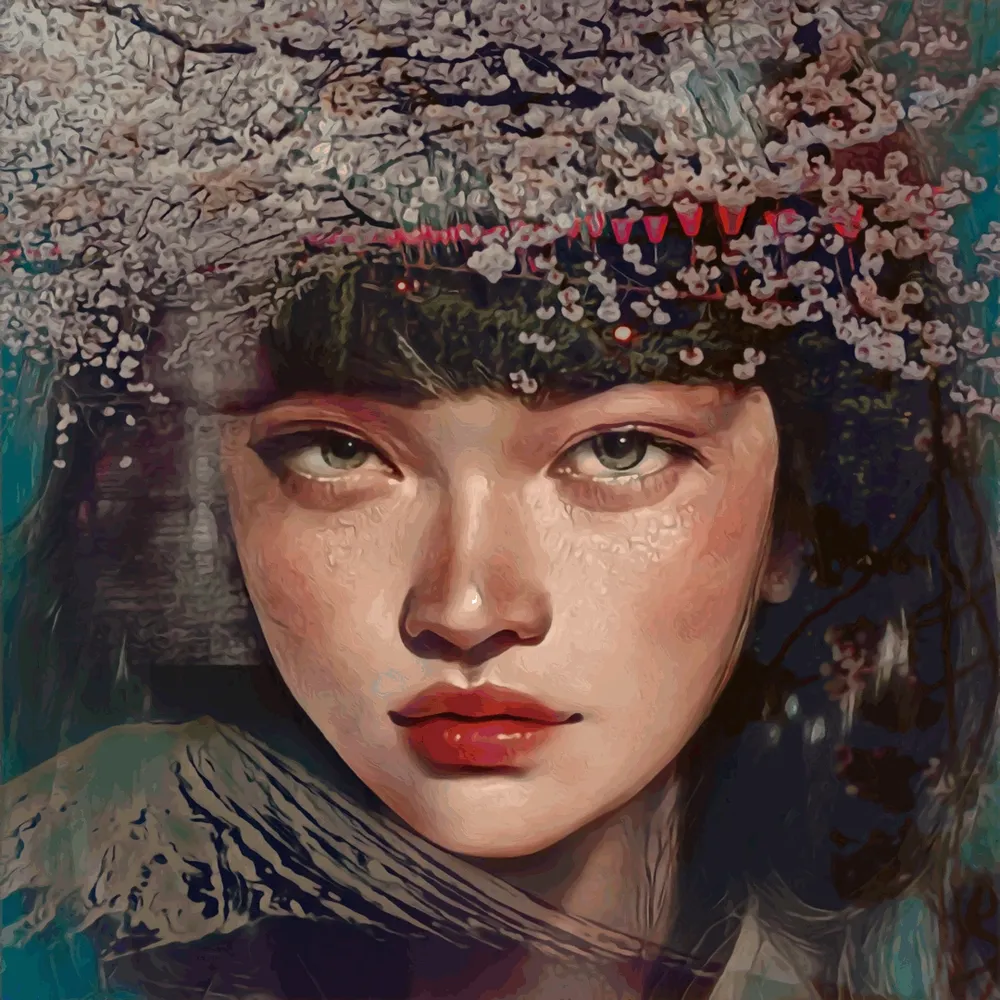 "Sakura Girl" 1/1 + all 3 still artworks in 'Unlockable Content'