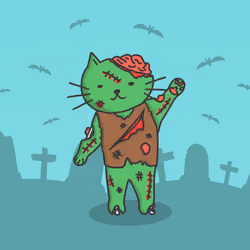 Cat EXPO #0027 (Zombie : haunted house)