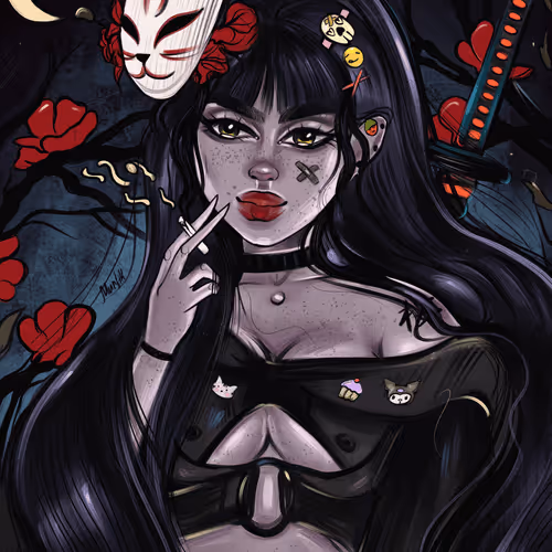 Beautiful warrior women