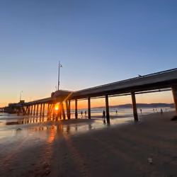 Marina Del Rey Pier At Sunset