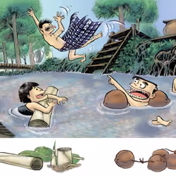 swimming.