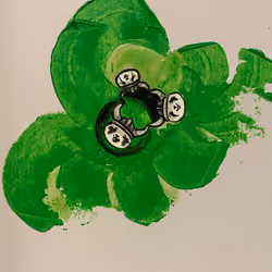 Floki in a sea of green